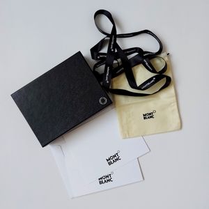 Mont Blanc Box, Dust Bag, Cards, Envelope, Ribbon